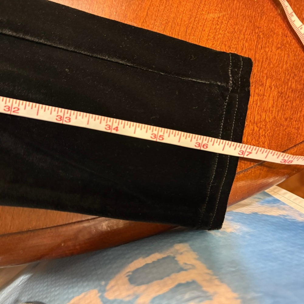 SPANX Black Velvet High Waisted Stretch Shaping Leggings Pants Womens Size Small - Picture 8 of 8